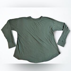 LOFT Seafoam Green Crewneck Long Sleeve Shirt